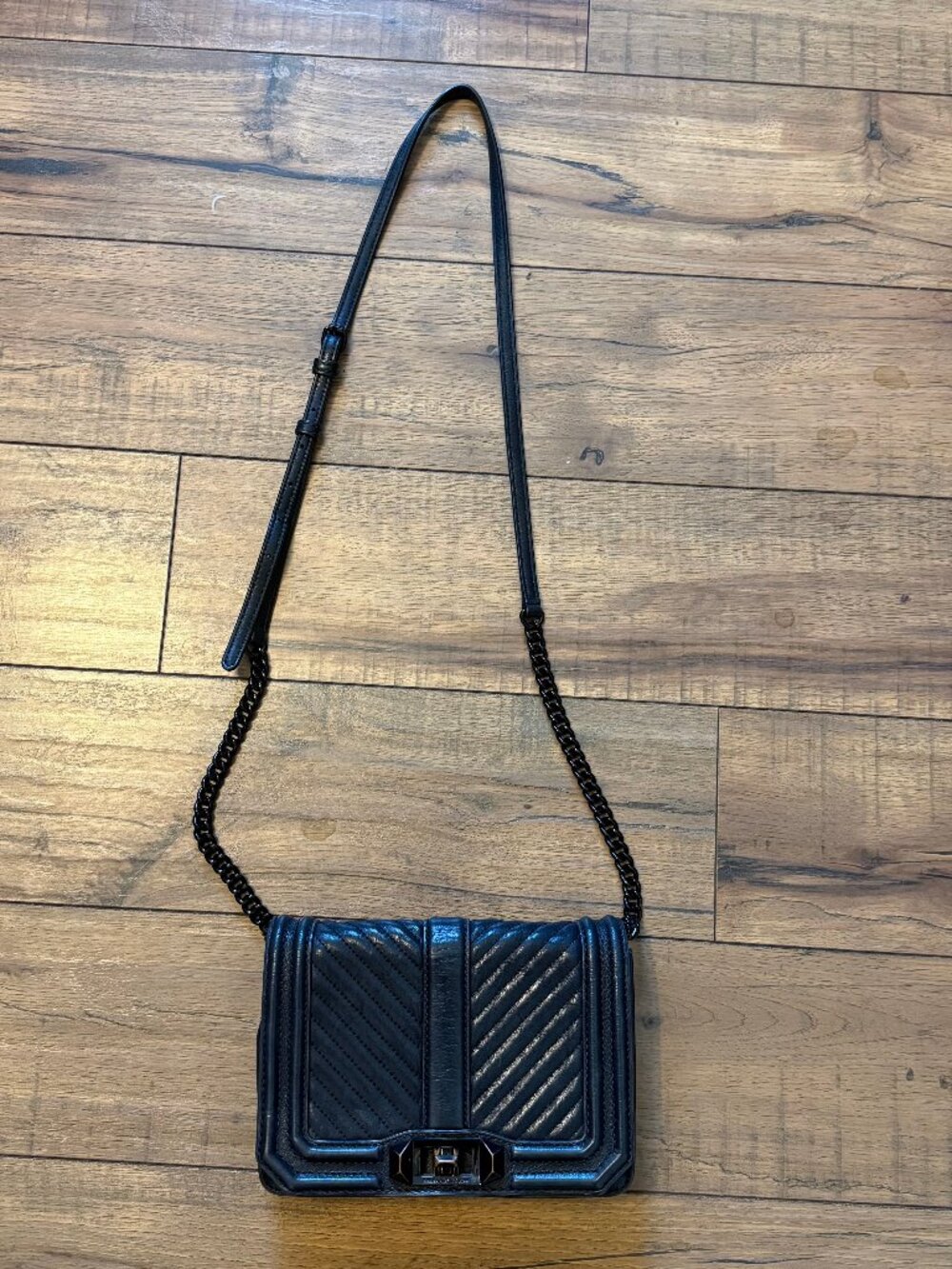 Rebecca Minkoff Love Crossbody Black Quilted Leather